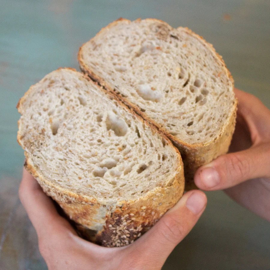 Gluten-Free Sesame Sourdough Loaf